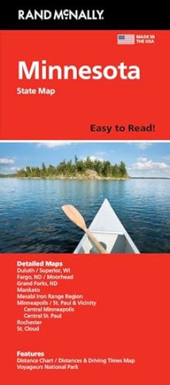 Rand McNally Easy to Read: Minnesota State Map