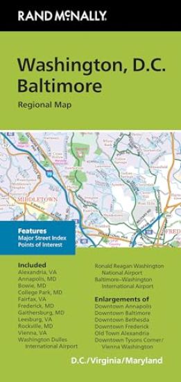 Rand McNally Washington DC/Baltimore MD Regional Map