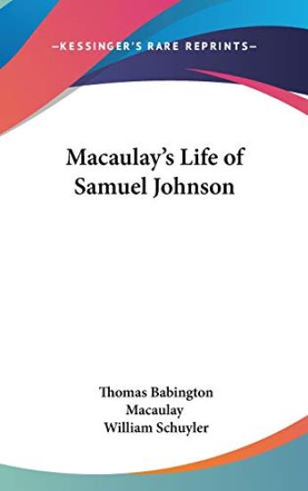 MACAULAY'S LIFE OF SAMUEL JOHNSON