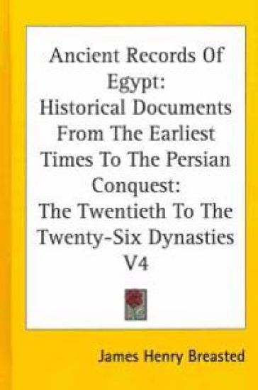 ANCIENT RECORDS OF EGYPT: HISTORICAL DOC