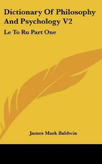 Dictionary of Philosophy and Psychology