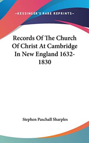RECORDS OF THE CHURCH OF CHRIST AT CAMBR
