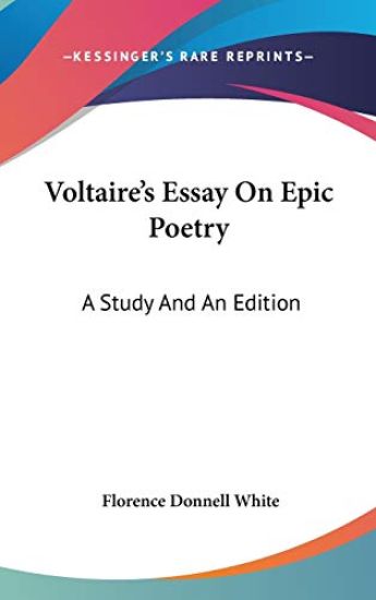 Voltaire's Essay on Epic Poetry