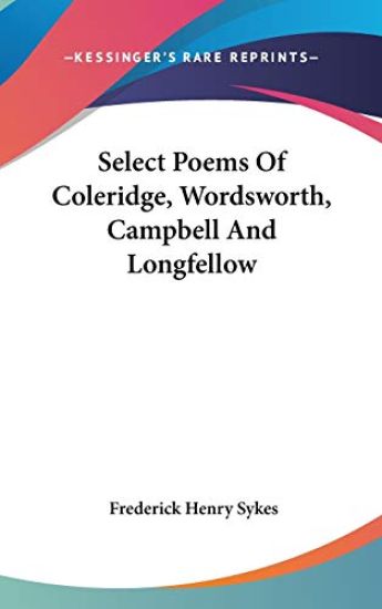 SELECT POEMS OF COLERIDGE, WORDSWORTH, C