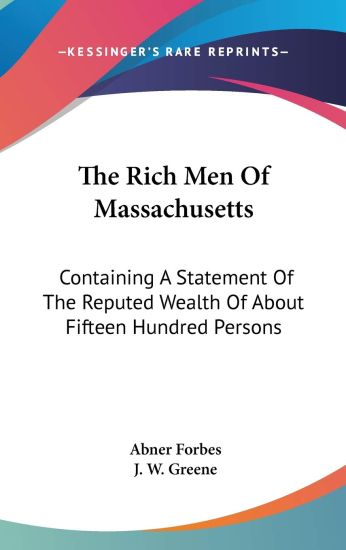 Rich Men Of Massachusetts