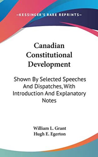CANADIAN CONSTITUTIONAL DEVELOPMENT: SHO