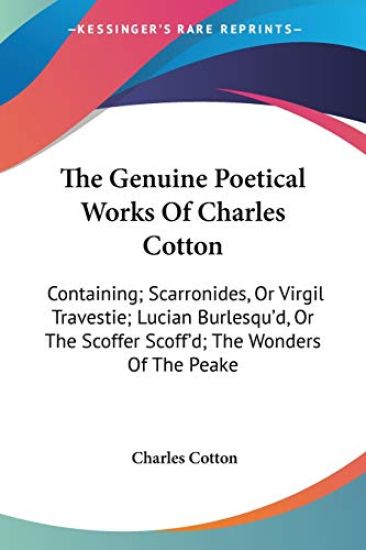 The Genuine Poetical Works of Charles Cotton