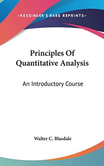 Principles Of Quantitative Analysis