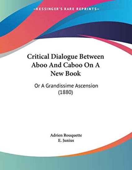 Critical Dialogue Between Aboo And Caboo On A New Book