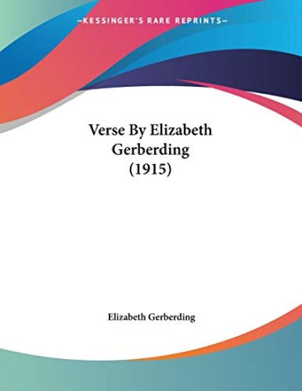 Verse By Elizabeth Gerberding
