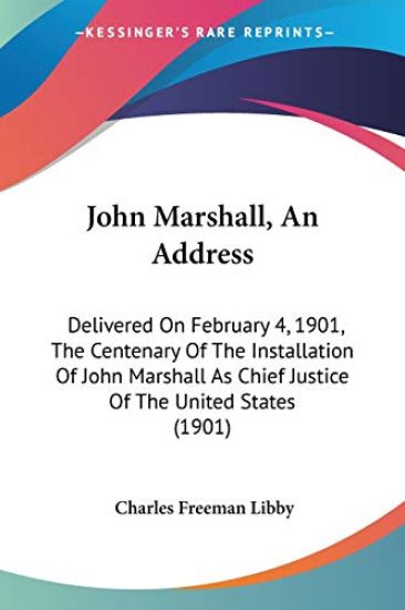 John Marshall, An Address