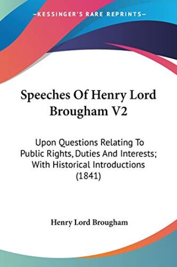 Speeches Of Henry Lord Brougham