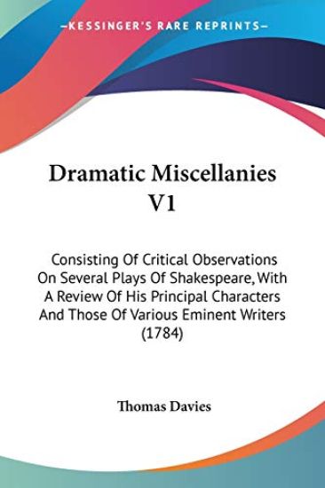 Dramatic Miscellanies