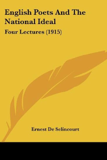 English Poets And The National Ideal