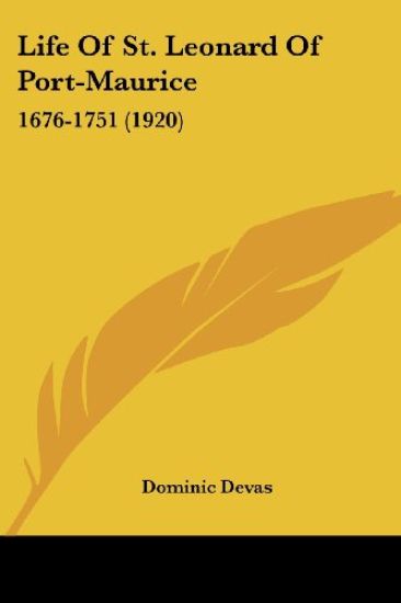 Life Of St. Leonard Of Port-Maurice