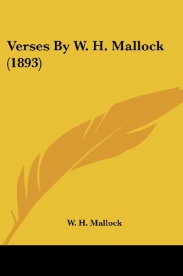 Verses By W. H. Mallock