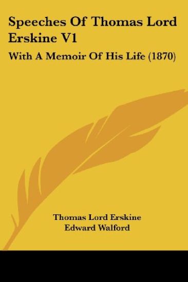 Speeches Of Thomas Lord Erskine 1