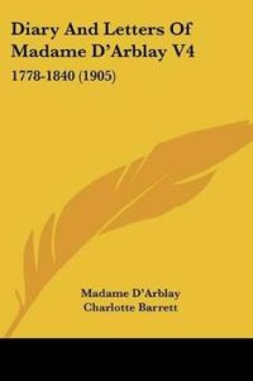 Diary And Letters Of Madame D'Arblay