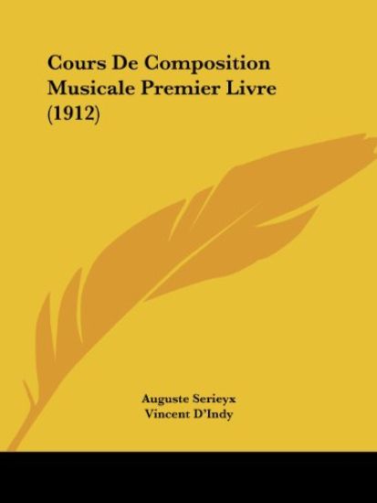 Cours De Composition Musicale Premier Livre