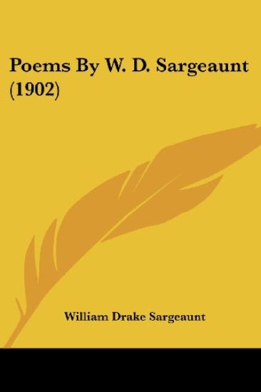 Poems By W. D. Sargeaunt