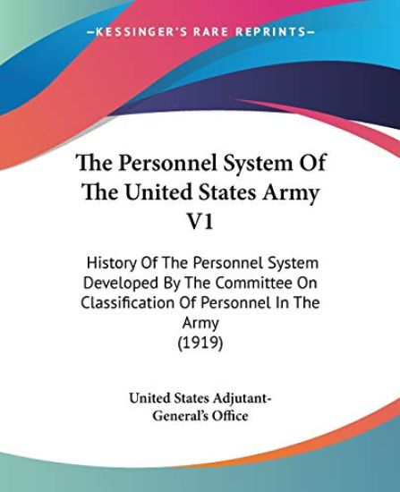 The Personnel System Of The United States Army 1