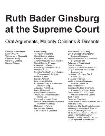 Ruth Bader Ginsburg at the Supreme Court