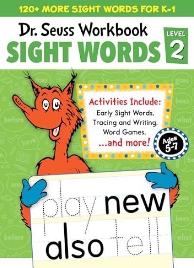 Dr. Seuss Sight Words Level 2 Workbook: A Sight Words Workbook for Kindergarten and 1st Grade (120+ Words, Games & Puzzles, Tracing Activities, and Mo