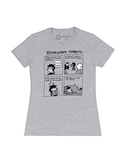 Sarah's Scribbles: Bookworm Habits Women's Crew T-Shirt XX-Large