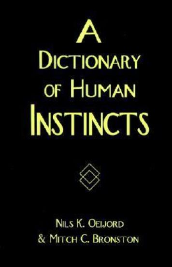 A Dictionary of Human Instincts