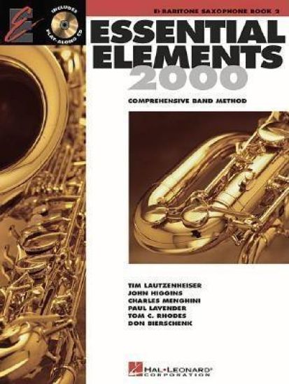 Essential Elements for Band Book 2 with Eei Baritone Saxophone Method Book Concert Band Sheet Music and Online Audio Hal Leonard Beginner and Intermed