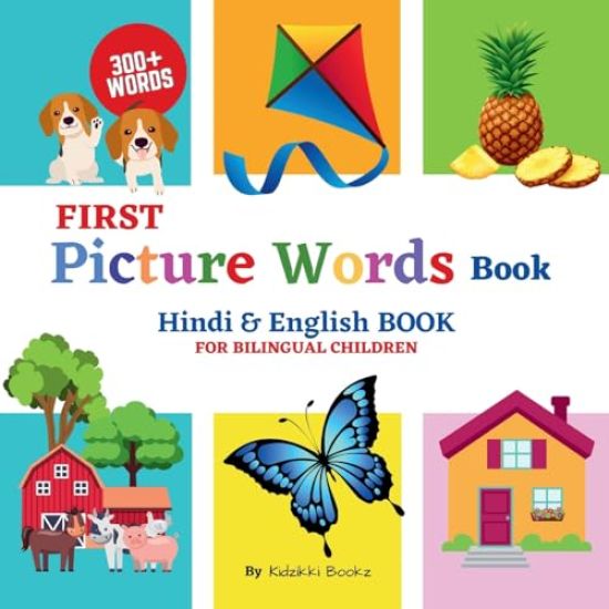 First Picture Words Book - Hindi & English Book For Bilingual Children