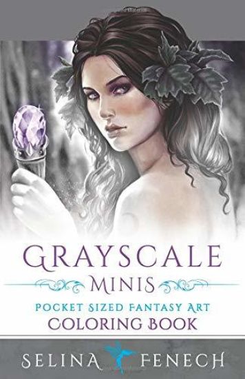 Grayscale Minis - Pocket Sized Fantasy Art Coloring Book