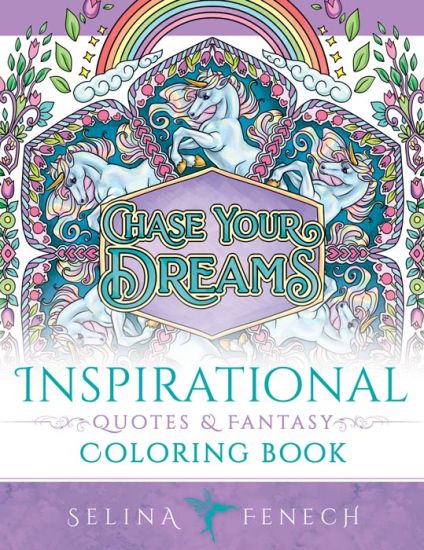 Inspirational Quotes and Fantasy Coloring Book