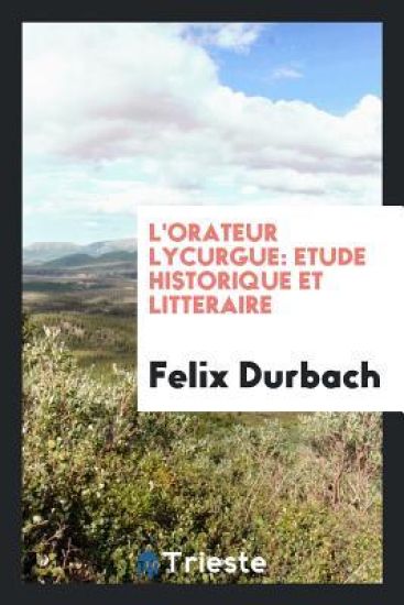 L'Orateur Lycurgue