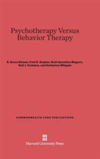 Psychotherapy Versus Behavior Therapy