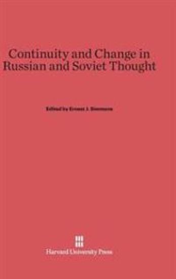 Continuity and Change in Russian and Soviet Thought