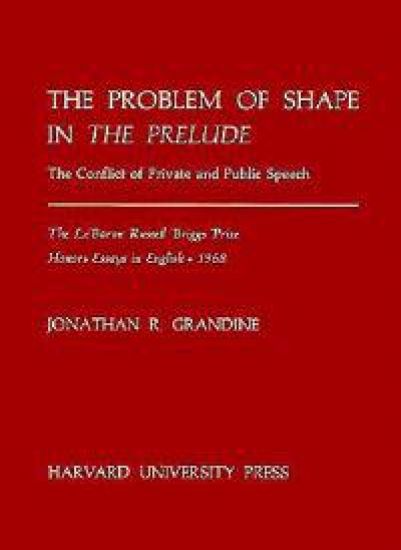 The Problem of Shape in <i>The Prelude</i>