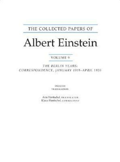 The Collected Papers of Albert Einstein, Volume 9. (English)