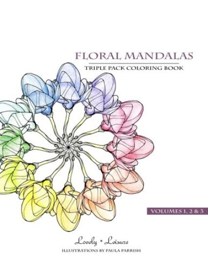 Floral Mandalas - Triple Pack (Volumes 1,2 & 3): Lovely Leisure Coloring Books