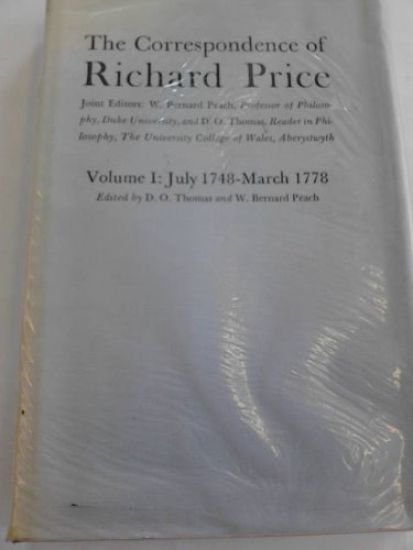 The Correspondence of Richard Price: July 1748-March 1778 v. 1