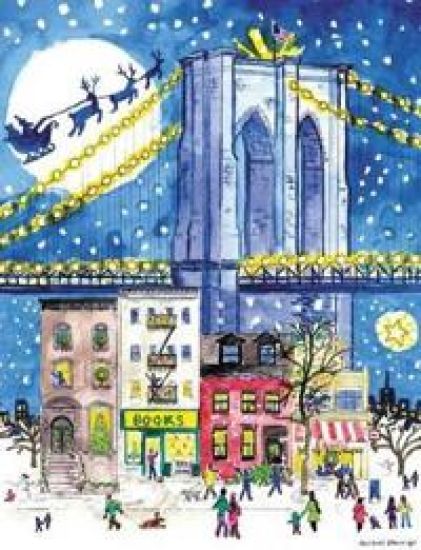 Michael Storrings Brooklyn Bridge Holiday Embellished Notecards