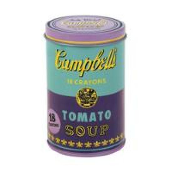 Andy Warhol Soup Can Crayons Purple