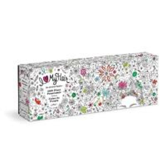 Andrea Pippins Flowers In Your Hair Color-In 1000 Piece Panoramic Puzzle
