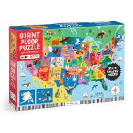 Map of the U.s.a. 50 Piece Giant Floor Puzzle