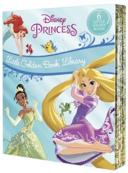 Disney Princess Little Golden Book Library -- 6 Little Golden Books: Tangled; Brave; The Princess and the Frog; The Little Mermaid; Beauty and the Bea