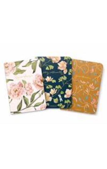 GraceLaced Lined Notebooks, Set of 3, Rejoice, Pray, Give