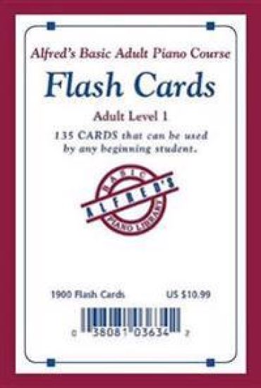 Alfred'S Basic Adult Piano Course 1 Flash Cards