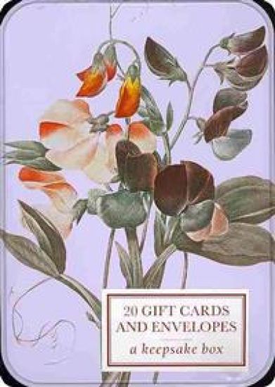 Tin Box of 20 Gift Cards and Envelopes: Sweetpea