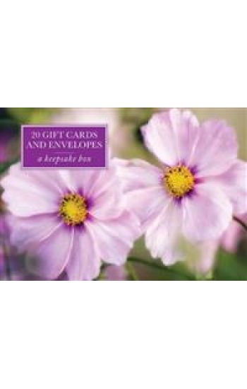 Tin Box of 20 Notecards and Envelopes: Pink Cosmos