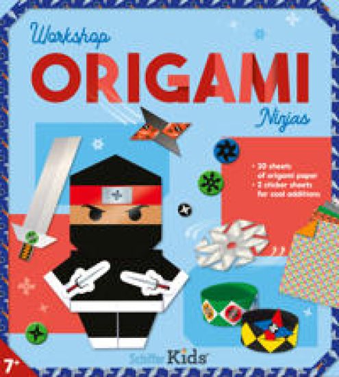 Ninjas Origami Workshop with 30 Sheets of Paper, Instructions, and Stickers